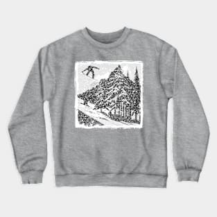 Style of skiing on the slopes Crewneck Sweatshirt